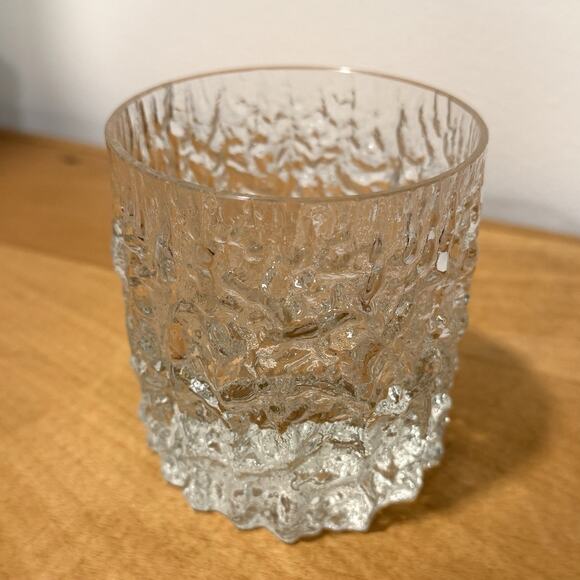 Whitefriars Glacier Textured Whiskey Glass Tumbler Lowball 3.5" Geoffrey Baxter - Picture 2 of 6